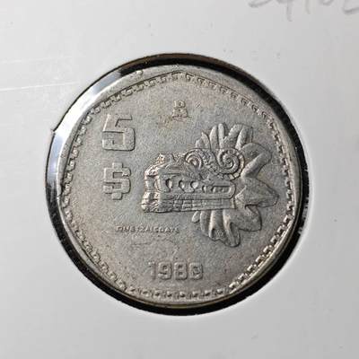 KK钱币收藏小铺 第324期 2月预留时间 周末发货 - 1980墨西哥5比索