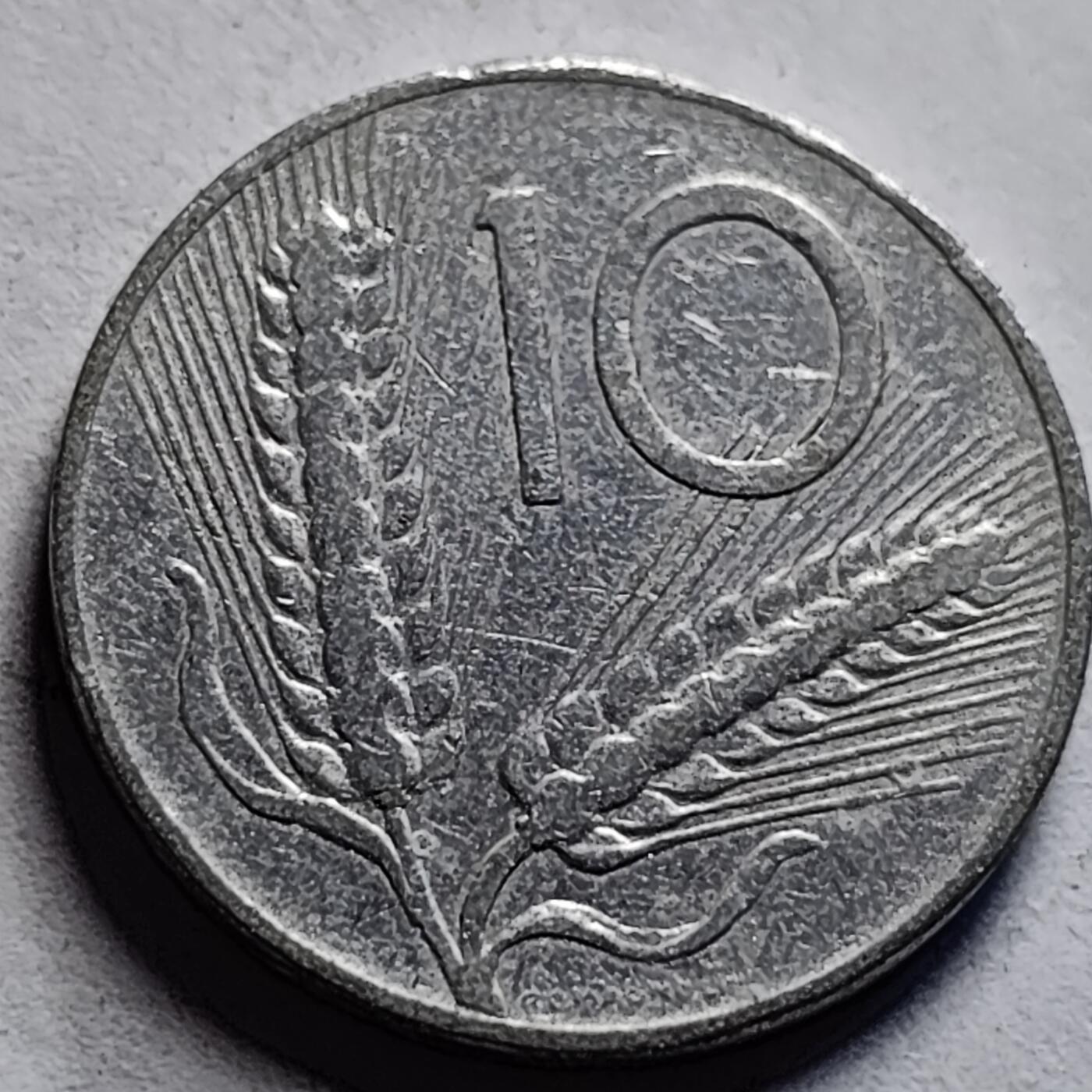 泉币菌-第85场-精品福利场 意大利1953年 10里拉铝币 麦穗 古犁23.3mm