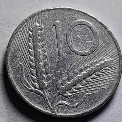 泉币菌-第85场-精品福利场 - 意大利1953年 10里拉铝币 麦穗 古犁23.3mm
