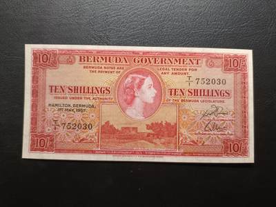 2025八月第三期（总第188期） - 百慕大1957年10先令UNC-，青年无冠女王和总督徽章