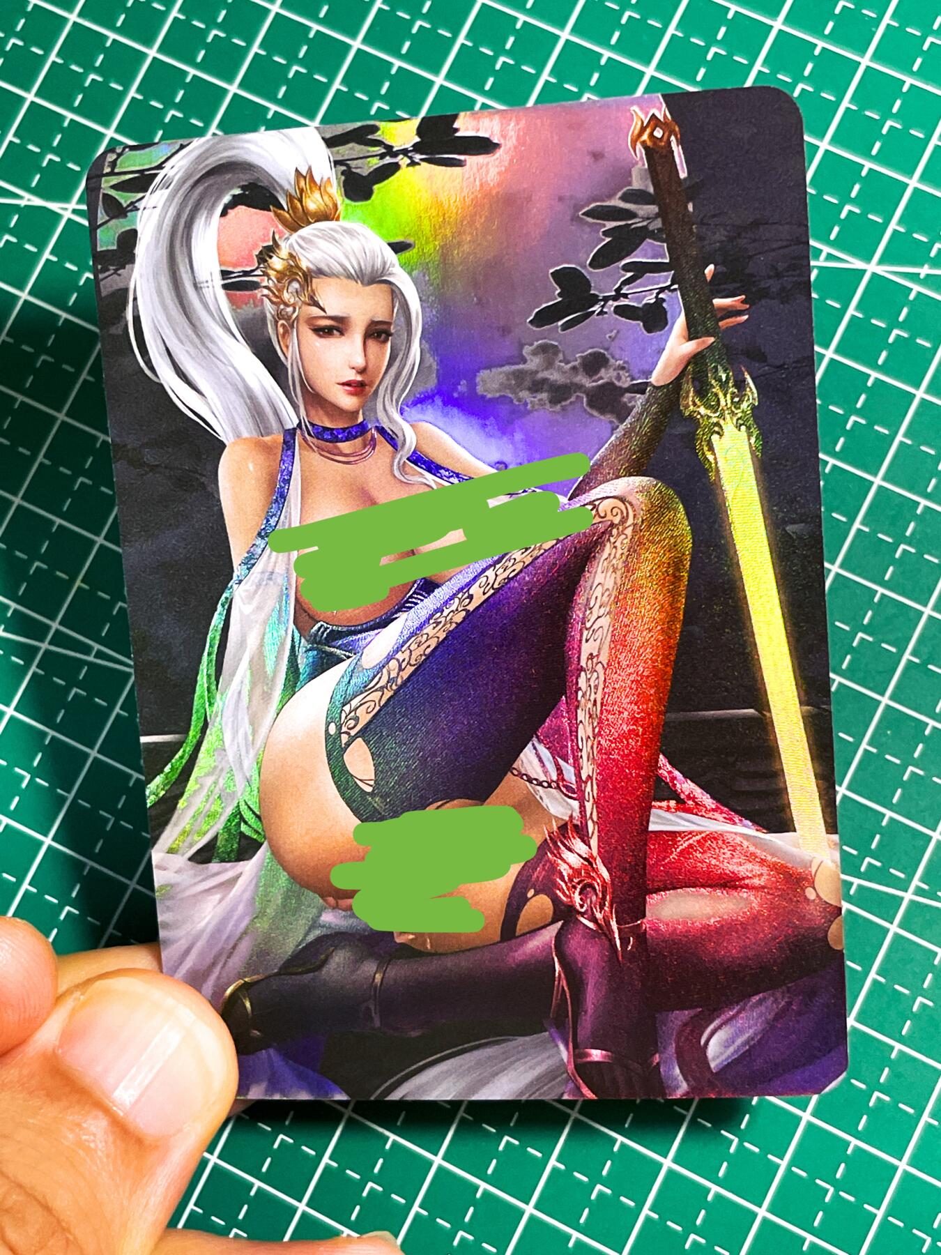 显眼宝27期【关注参拍有赠卡】 独乐乐不如众乐乐 国风动漫艺术 丝袜宝剑超美 超艺术  剑帝   折光彩闪 63*88