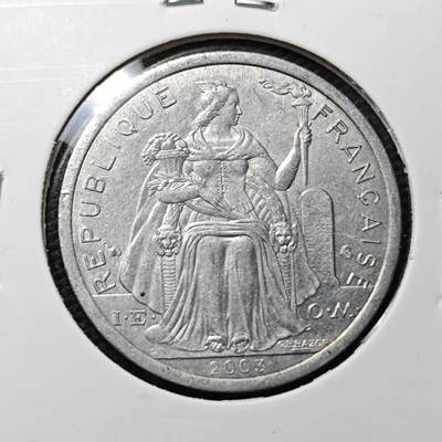 KK钱币收藏小铺 第324期 2月预留时间 周末发货 -  2003法属波利尼西亚2法郎