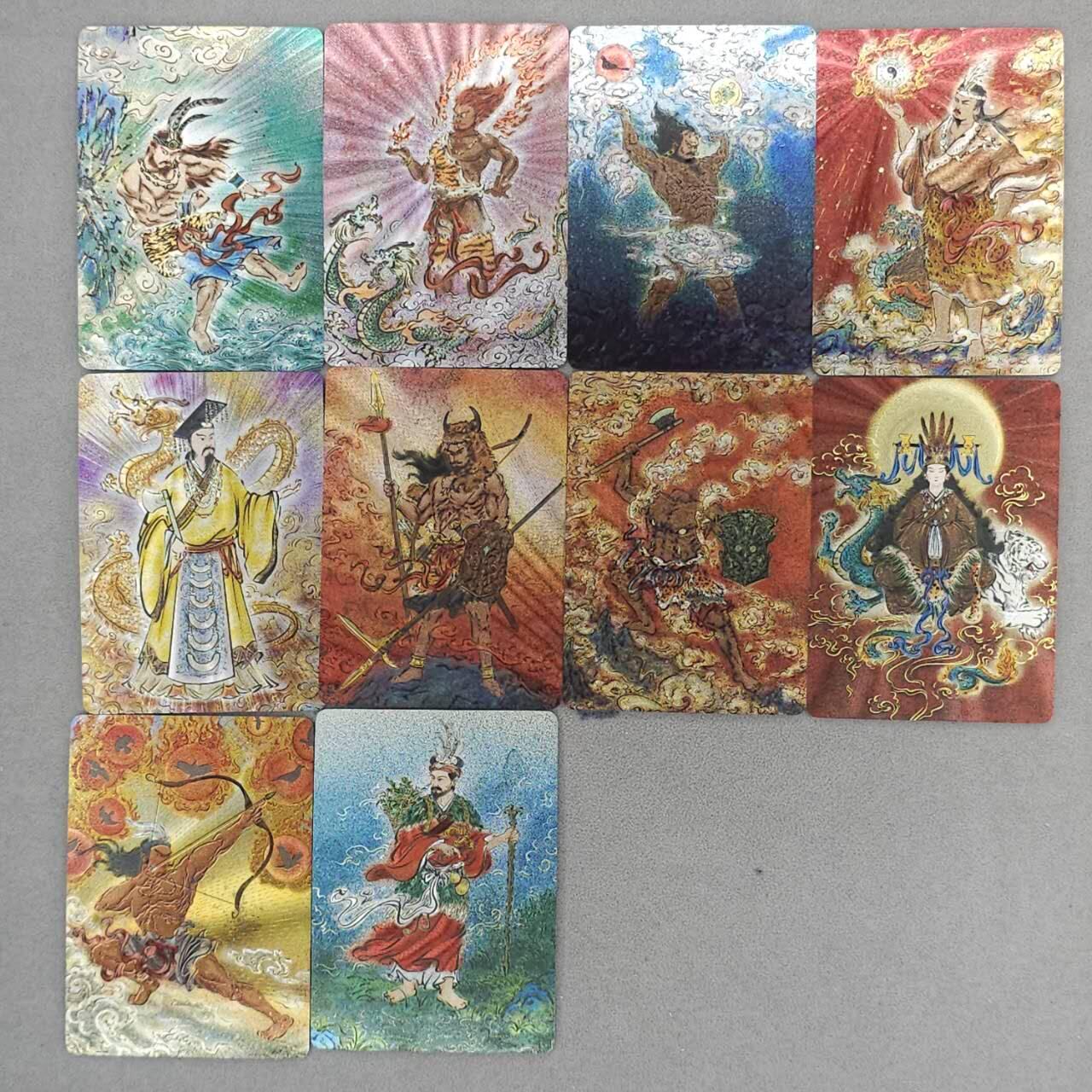 龙虎卡牌第五十场 （无佣金，满120包邮，欢迎送拍，摩点开车） 粗闪10张 启读-上古神话（卡背冷烫漂亮）