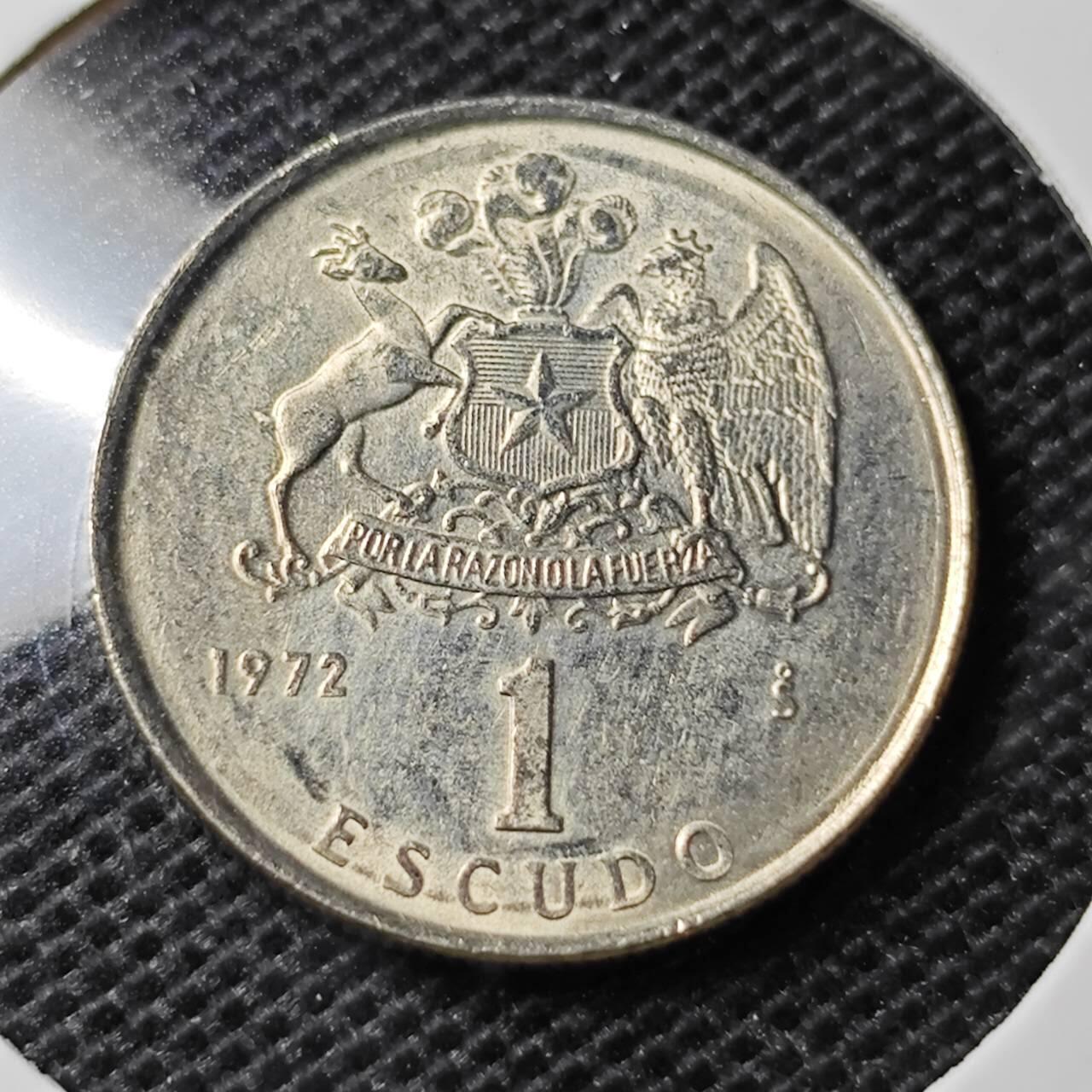 KK钱币收藏小铺 第324期 2月预留时间 周末发货 1972智利1埃斯库多