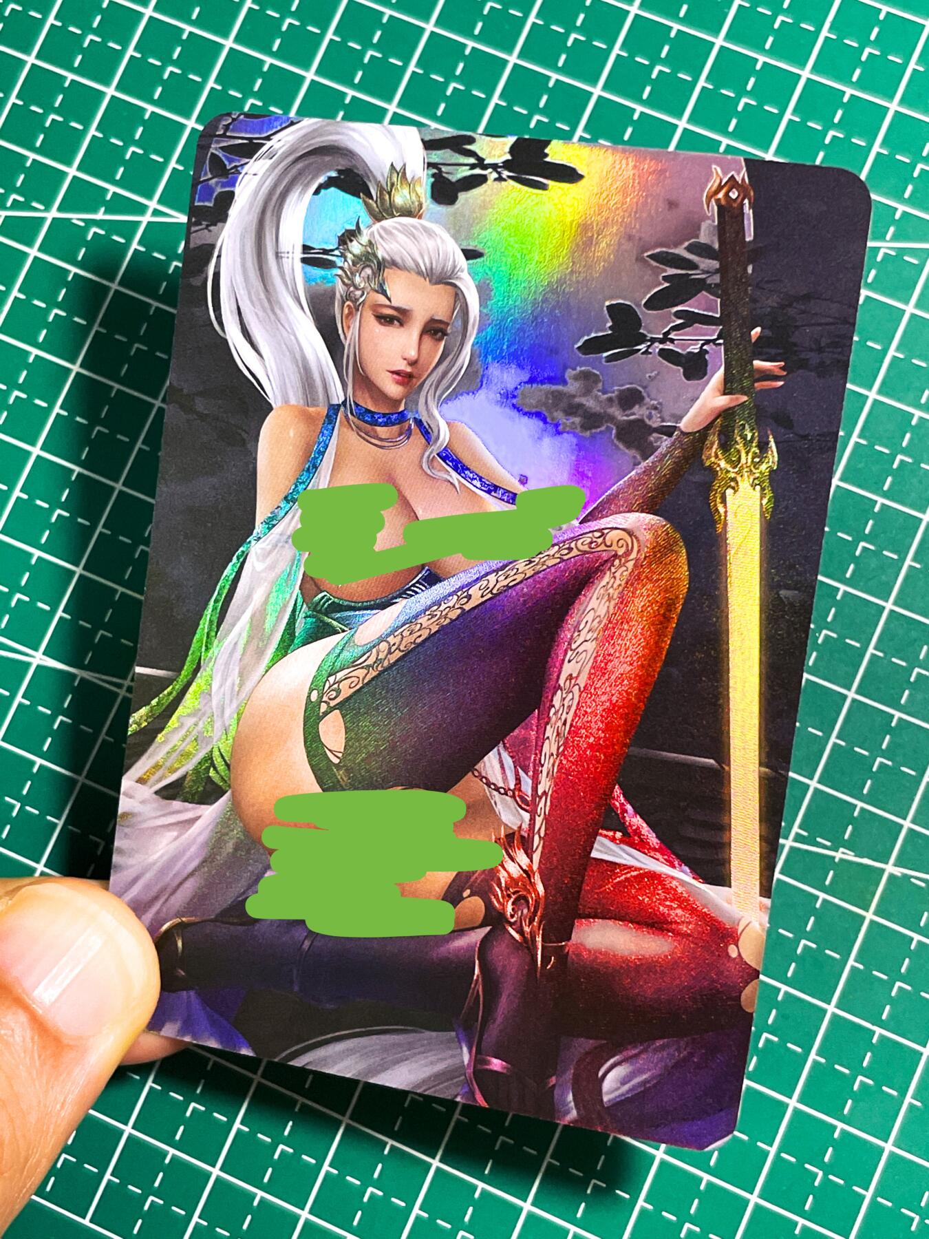 显眼宝27期【关注参拍有赠卡】 独乐乐不如众乐乐 国风动漫艺术 丝袜宝剑超美 超艺术  剑帝   折光彩闪 63*88