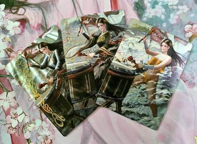 龙虎卡牌第五十场 （无佣金，满120包邮，欢迎送拍，摩点开车） - 粗闪3张 繁花集 梁红玉3渐变一套