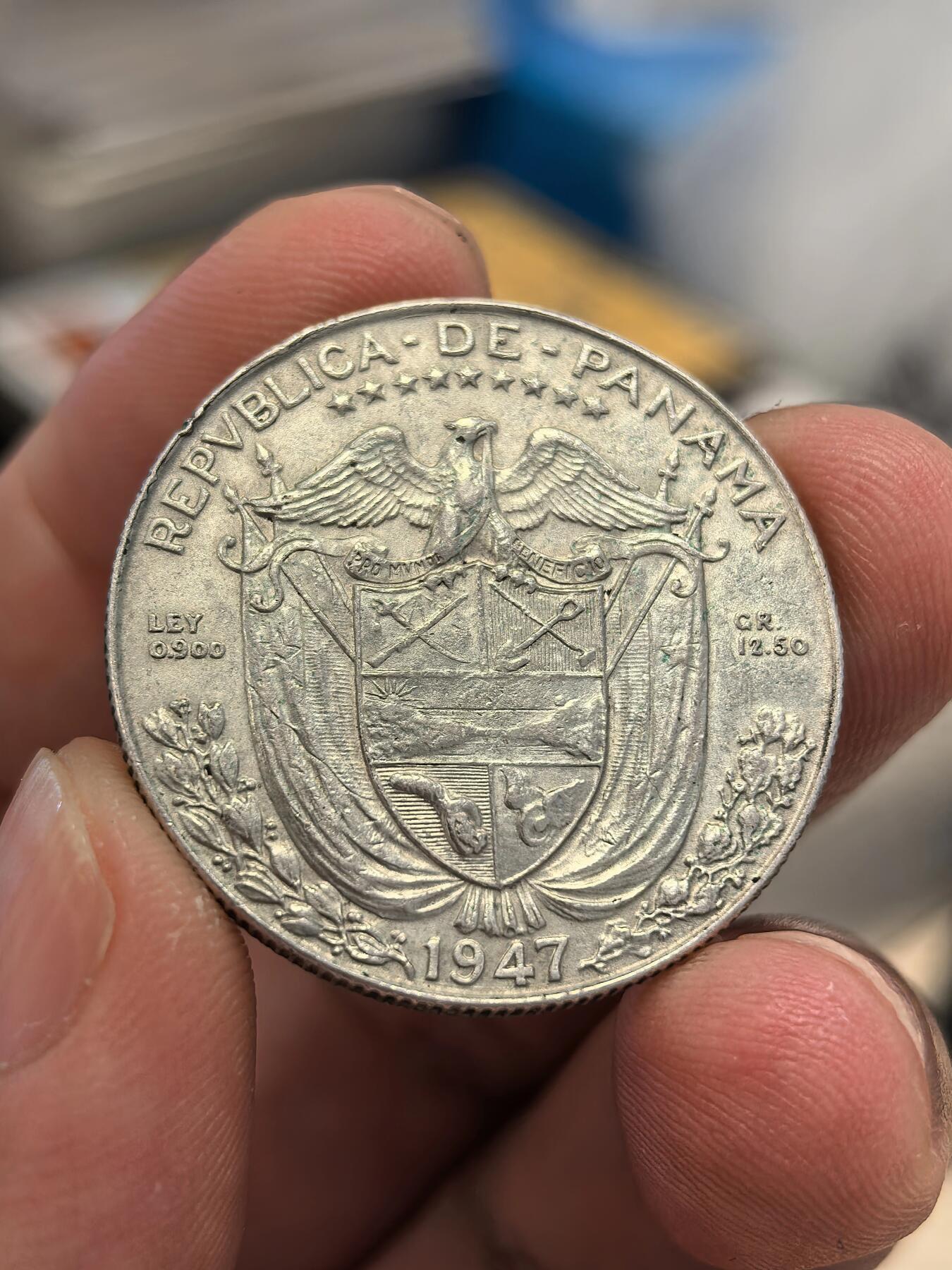 博洋堂世界钱币拍卖第135期（全场包邮）【请留意本场发货时间变化】 巴拿马1947年1/2巴波亚银币