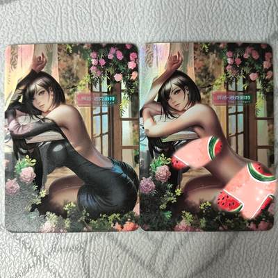 花开卡拍第34期（8月17号周日截拍，品控勿拍!!!拍品不寄存，运费5元，自制卡难免瑕疵，可能存在轻微撞角爆边等出厂瑕疵，品控介意勿拍！） - Acg艺术对卡 2张 彩闪