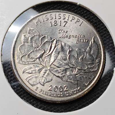 KK钱币收藏小铺 第324期 2月预留时间 周末发货 - 2002美国25分纪念币 好品