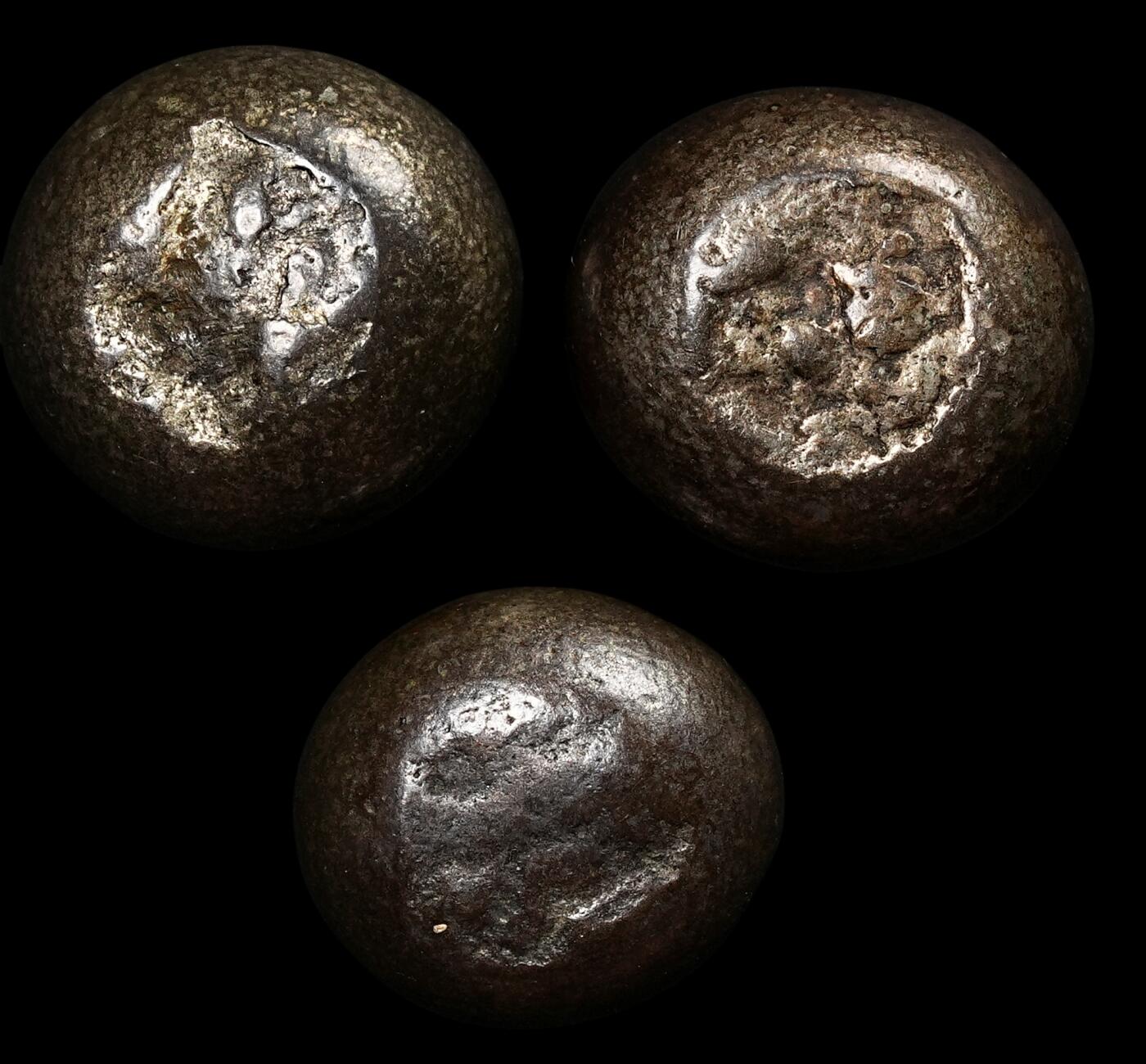 修遠堂世界钱币第八十一期 天保豆板银三枚 17.56g