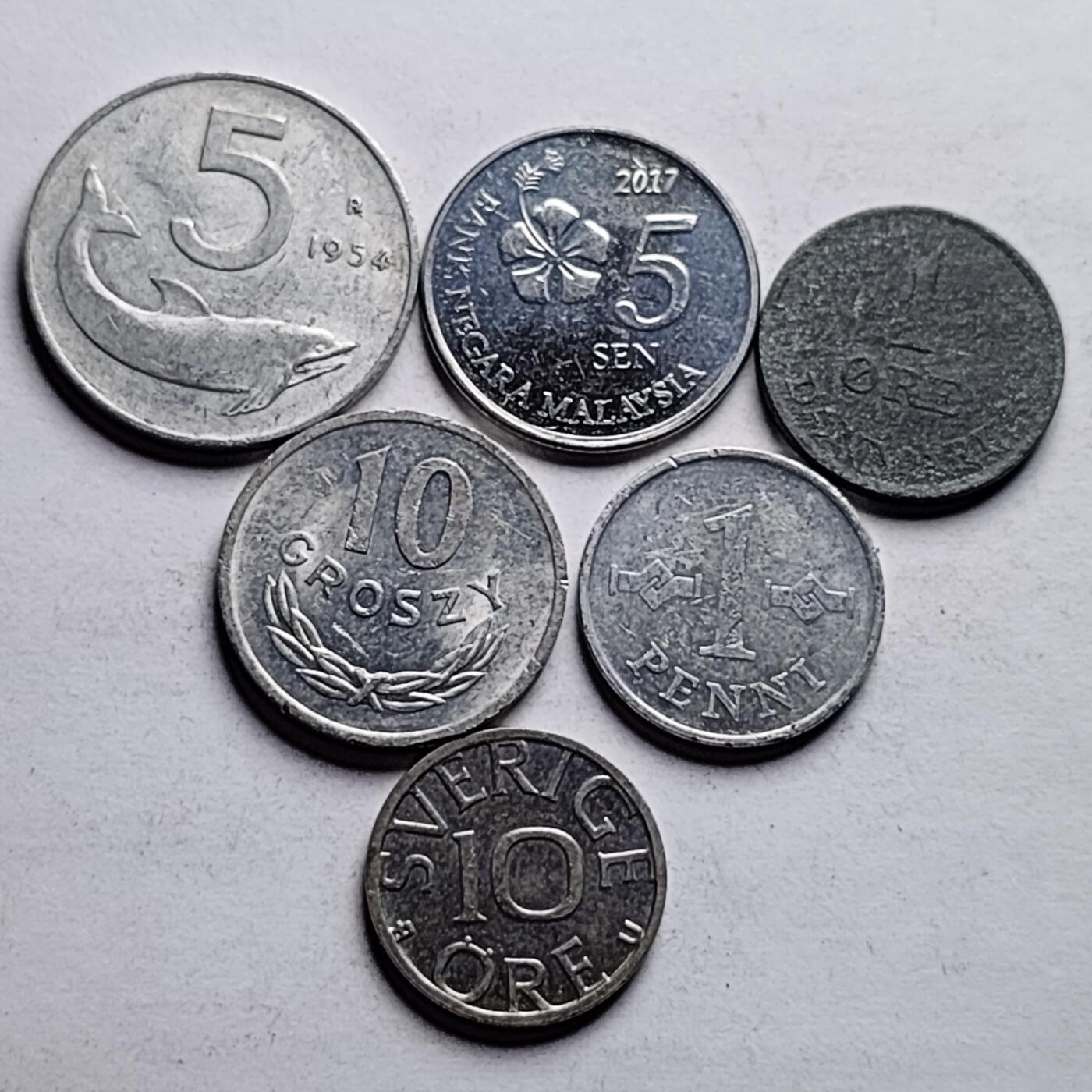 泉币菌-第83场-精品福利场 各国散币 6枚