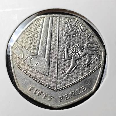 KK钱币收藏小铺 第324期 2月预留时间 周末发货 -  2008英国50便士 盾