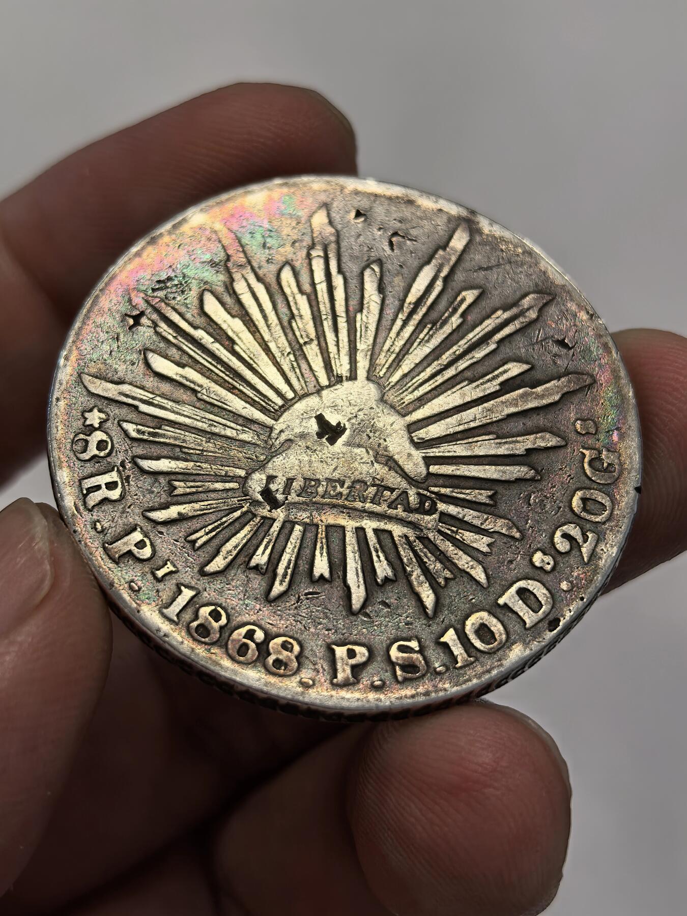 博洋堂世界钱币拍卖第135期（全场包邮）【请留意本场发货时间变化】 墨西哥鹰洋PI 1868/7 PS 少见版