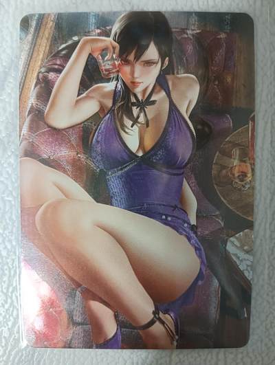 花开卡拍第34期（8月17号周日截拍，品控勿拍!!!拍品不寄存，运费5元，自制卡难免瑕疵，可能存在轻微撞角爆边等出厂瑕疵，品控介意勿拍！） - 五月卡牌 蒂法 1张 粗闪工艺