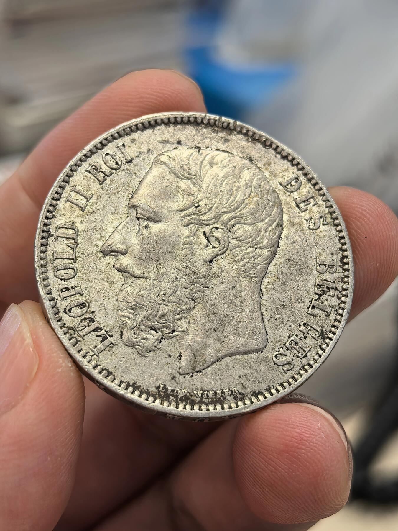 博洋堂世界钱币拍卖第135期（全场包邮）【请留意本场发货时间变化】 比利时1873年利奥波德二世5法郎银币