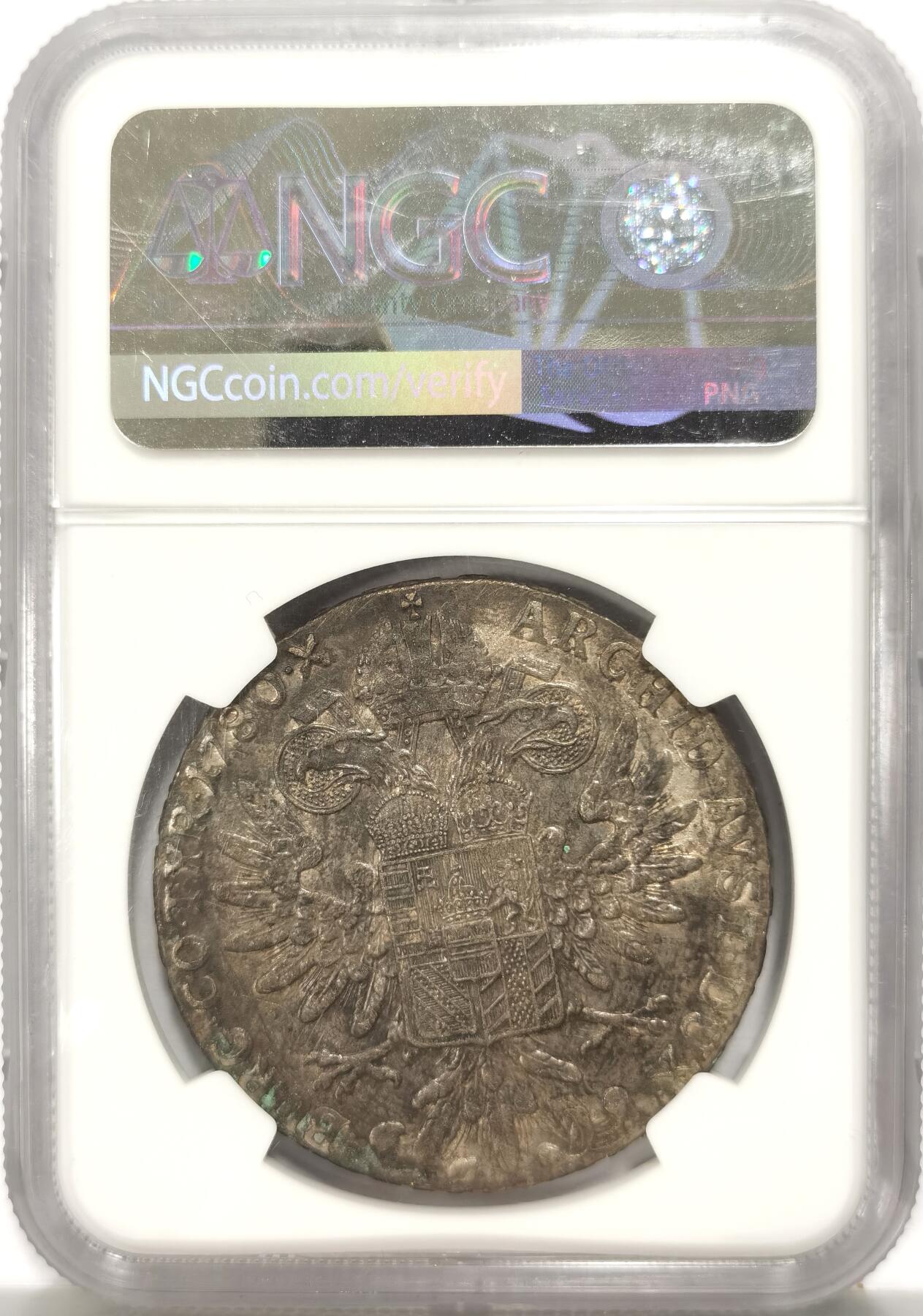 博洋堂世界钱币拍卖第135期（全场包邮）【请留意本场发货时间变化】 NGC XF 奥地利1780年特蕾莎大奶妈银币，早期后铸版