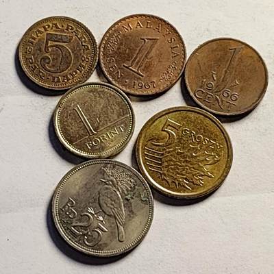 泉币菌-第85场-精品福利场 - 各国散币 6枚