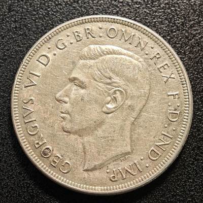 【德藏】世界币章拍卖第142期（拍品征集中~欢迎藏友联系） - 1937年 澳大利亚乔治六世1克朗银币 直径约：38.2mm；重约：28.3g