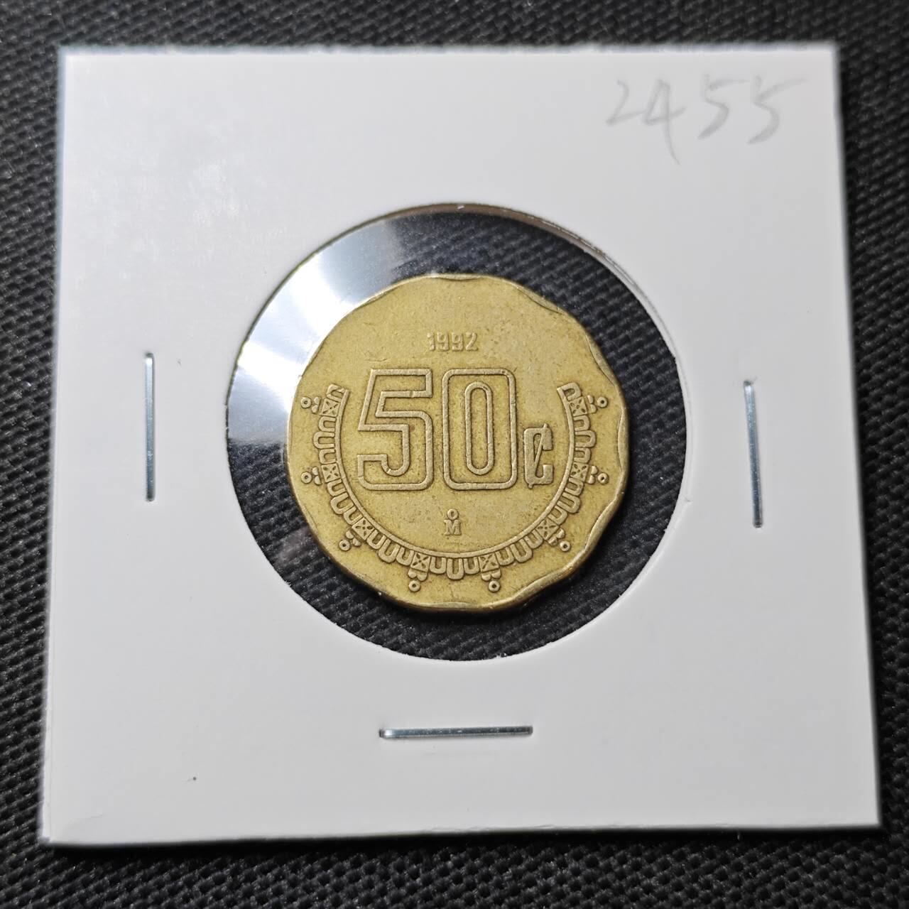 KK钱币收藏小铺 第324期 2月预留时间 周末发货 1992墨西哥50分