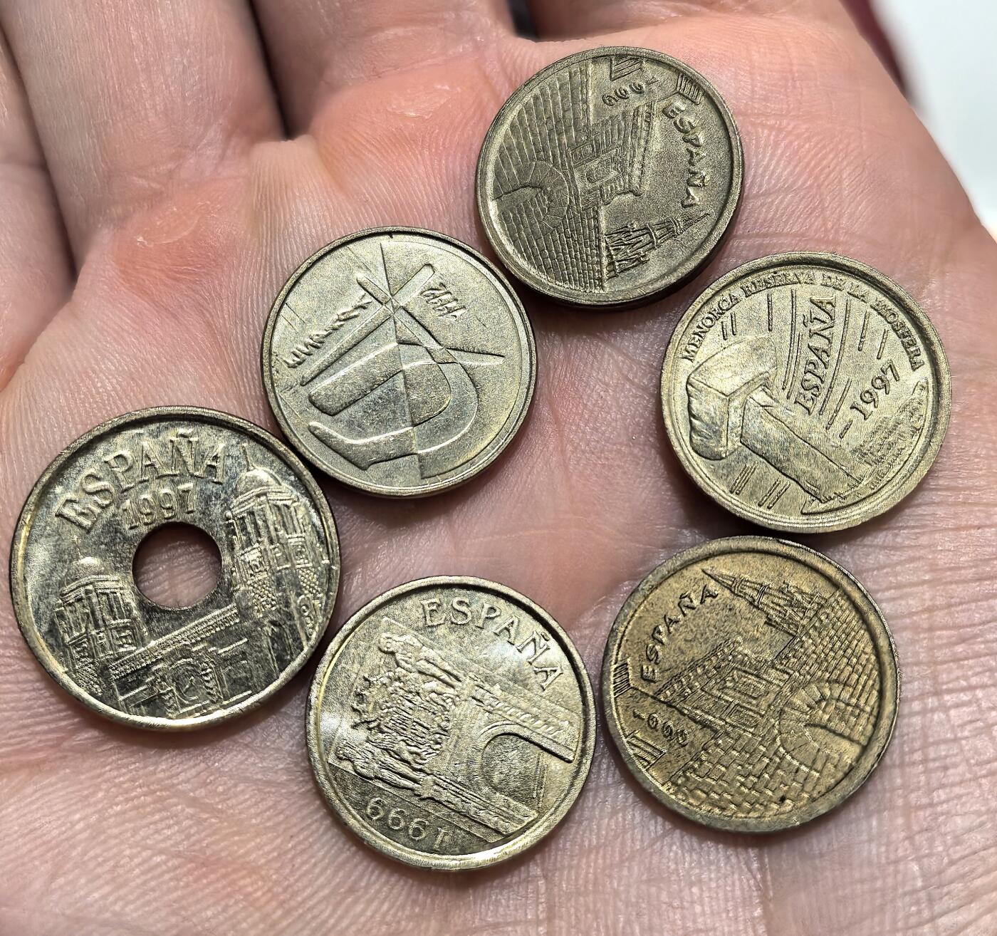 南宋泉阁俄币 外币 国币 专场第十六期【送拍无额外佣金】 西班牙 好品现代币一组六枚