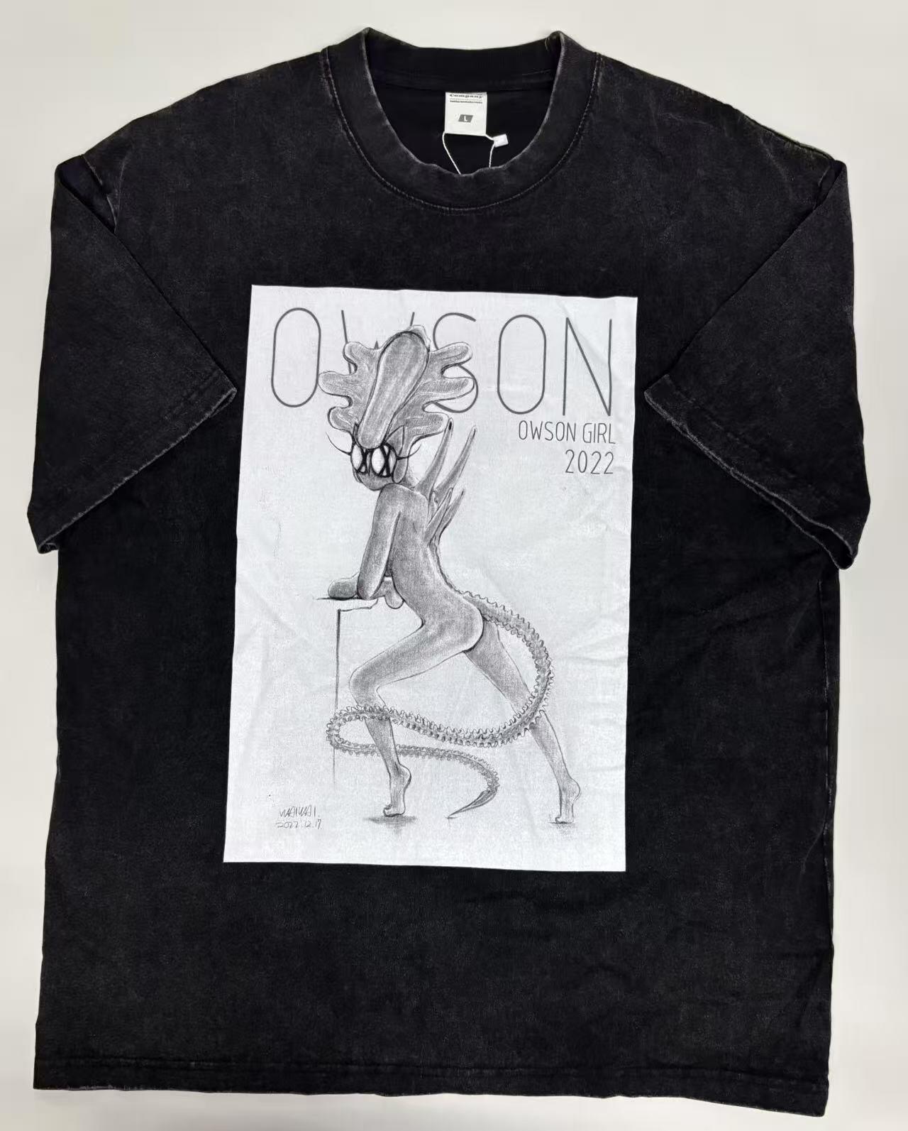 零元拍：艺术家 WAIWAI  OWSON 品牌260克重磅潮流Oversize T恤L码拍品为L码，颜色以实物为准