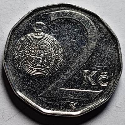泉币菌-第86场-散币欢乐场 - 2003年 捷克2克朗硬币 双尾狮