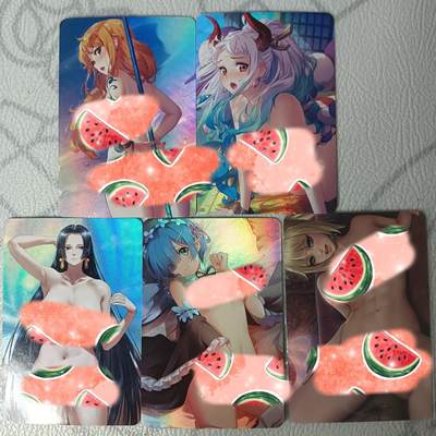 花开卡拍第34期（8月17号周日截拍，品控勿拍!!!拍品不寄存，运费5元，自制卡难免瑕疵，可能存在轻微撞角爆边等出厂瑕疵，品控介意勿拍！） - ACG同人艺术卡 彩闪5张