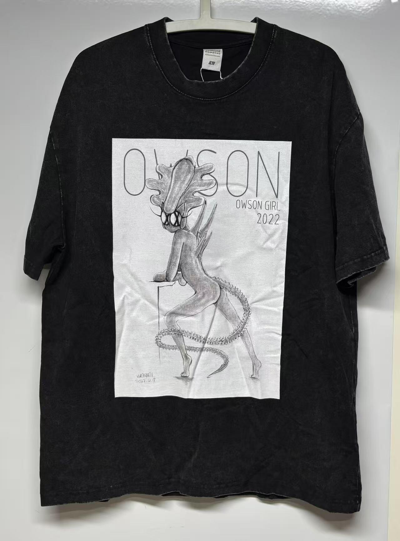 零元拍：艺术家 WAIWAI  OWSON 品牌260克重磅潮流Oversize T恤L码拍品为L码，颜色以实物为准