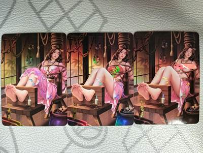 花开卡拍第34期（8月17号周日截拍，品控勿拍!!!拍品不寄存，运费5元，自制卡难免瑕疵，可能存在轻微撞角爆边等出厂瑕疵，品控介意勿拍！） - 青鸾殿 水浒外传 白秀英 彩闪三渐变
