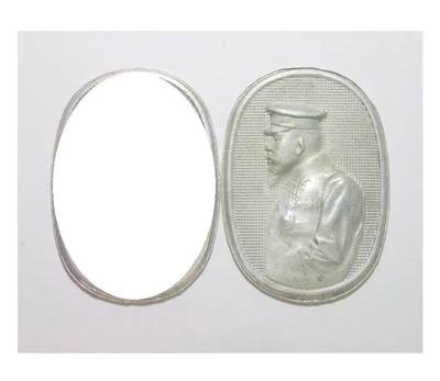 单枚价 日本明治天皇老年军装像高浮雕精制大镀银章 薄版 30×40MM 3克 - 单枚价 日本明治天皇老年军装像高浮雕精制大镀银章 薄版 30×40MM 3克