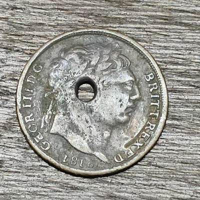 【铜匠收藏】★第129场★散币场，无佣金，30包邮。不满30元，支付5元运费。《接受代拍 代送NGC评级》 - 乔治三世 打孔铜币