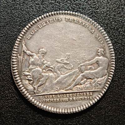 【德藏】世界币章拍卖第142期（拍品征集中~欢迎藏友联系） - 19世纪 法国里昂商会圆形代用币银章 直径约：31.7mm；重约：9.7g