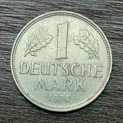 【铜匠收藏】★第128场★散币场，无佣金，30包邮。不满30元，支付5元运费。《接受代拍 代送NGC评级》 - 西德联邦德国 1970年 1马克 G厂铜镍币