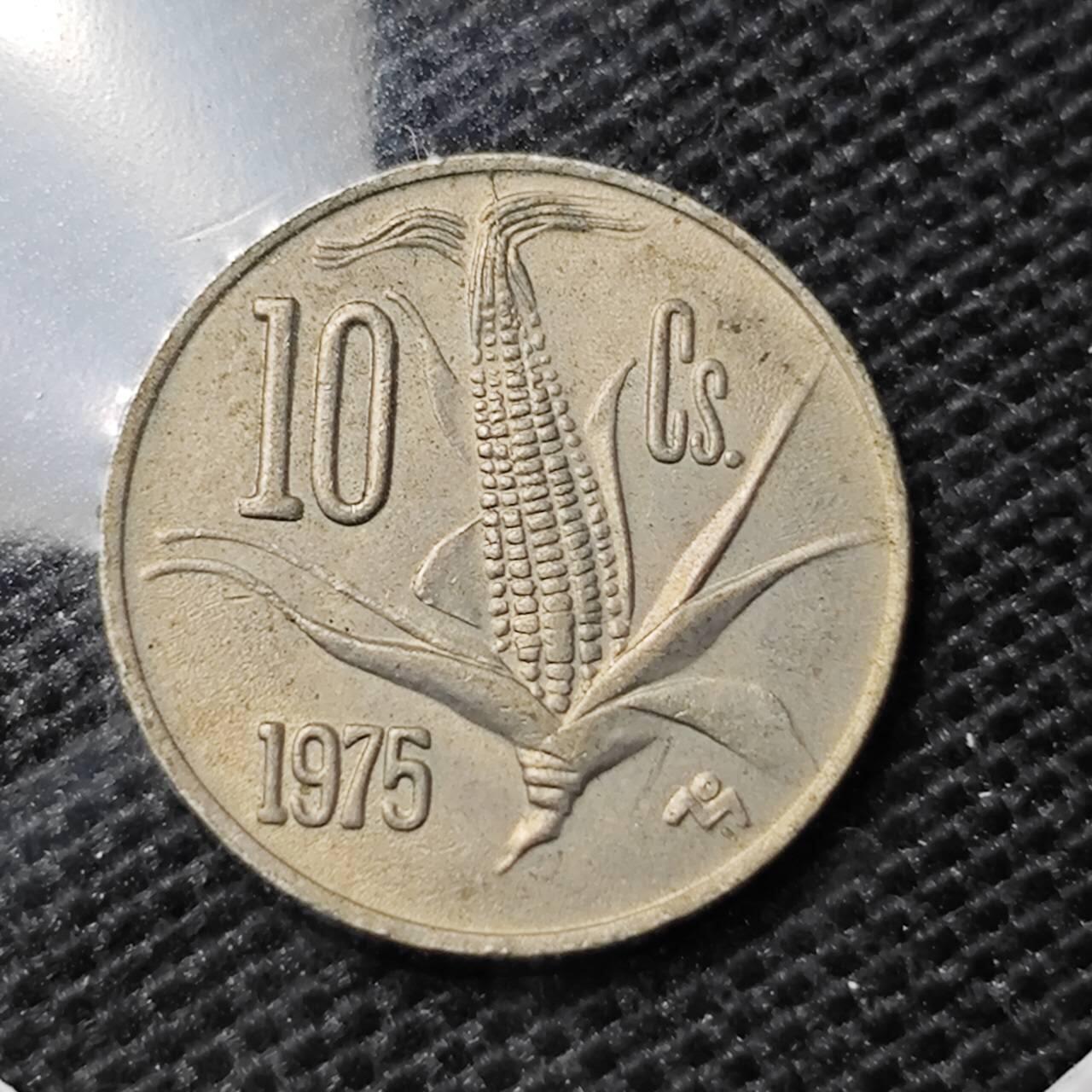 KK钱币收藏小铺 第325期 2月预留时间 周末发货  1975墨西哥10分 玉米 细节不错