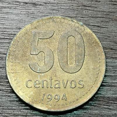 【铜匠收藏】★第128场★散币场，无佣金，30包邮。不满30元，支付5元运费。《接受代拍 代送NGC评级》 - 阿根廷 50分 1994年 铜币