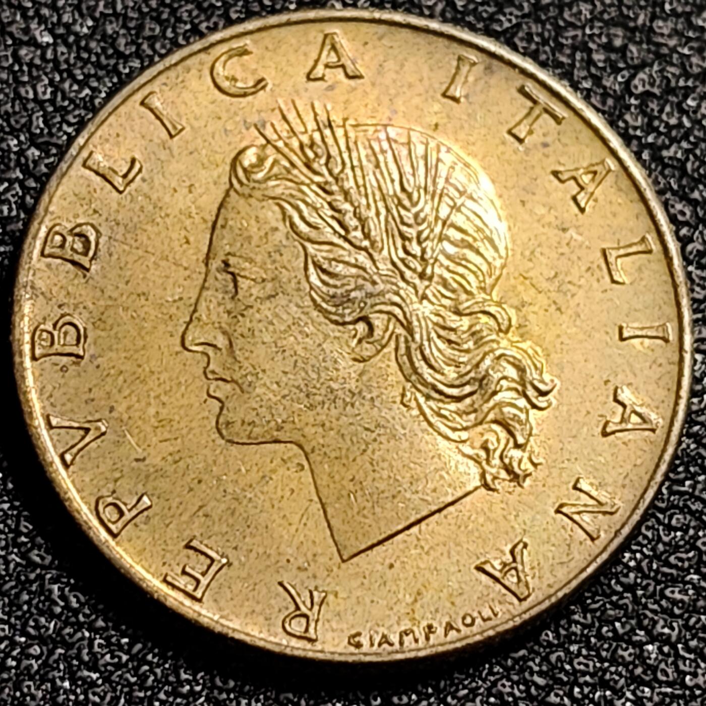 泉币菌-第87场-散币乐园场 美品 1957年意大利20里拉铜币 罗马十二神 谷神-克瑞斯 21.2mm