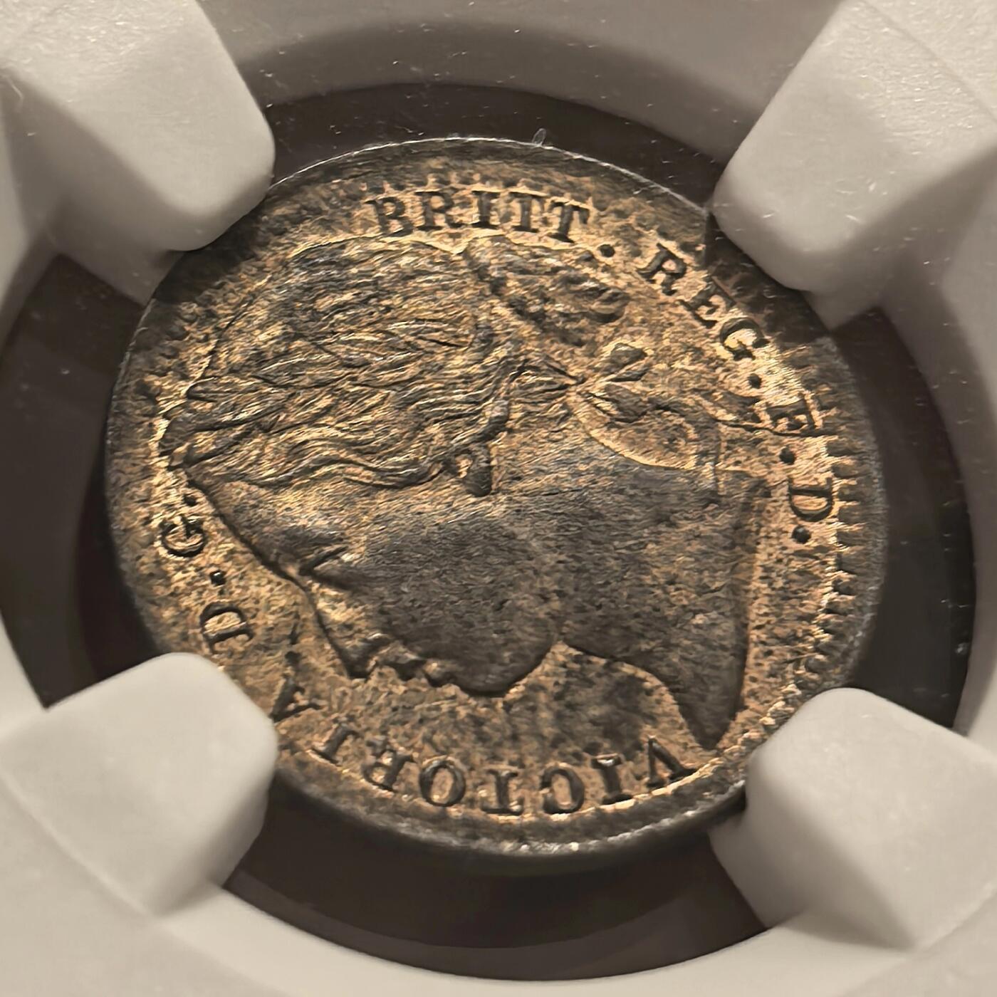 博洋堂世界钱币拍卖第135期（全场包邮）【请留意本场发货时间变化】 NGC MS62RB 英国1878维多利亚1/3法新，铜光饱满，RB难得