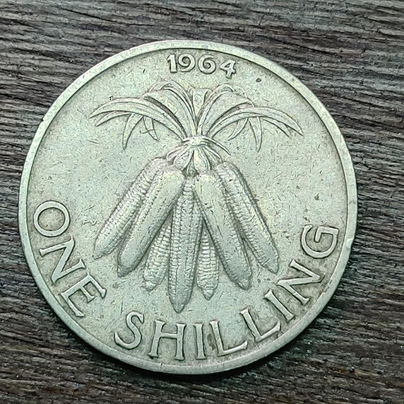 【铜匠收藏】★第128场★散币场，无佣金，30包邮。不满30元，支付5元运费。《接受代拍 代送NGC评级》 马拉维 1964年 玉米 1先令 镍币