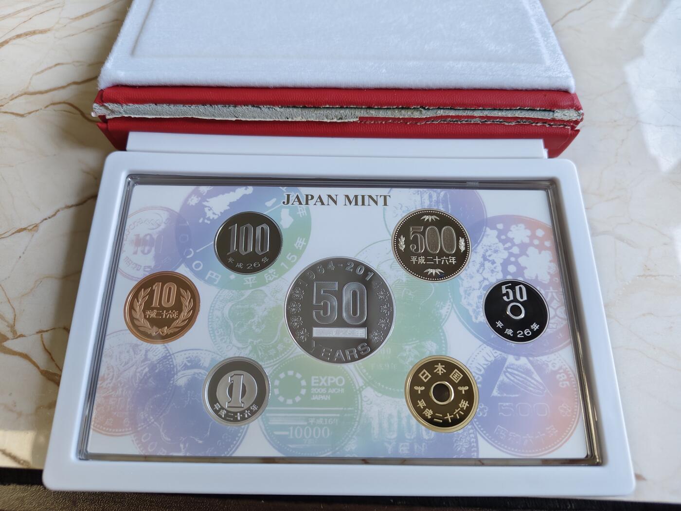 第172期拍卖【长期征集拍品】 日本2014年記念貨幣発行50周年套币含幻彩银章