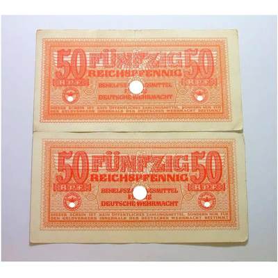 单张价 德国第三帝国1942年 展翅鹰50芬尼 好品 - 单张价 德国第三帝国1942年 展翅鹰50芬尼 好品