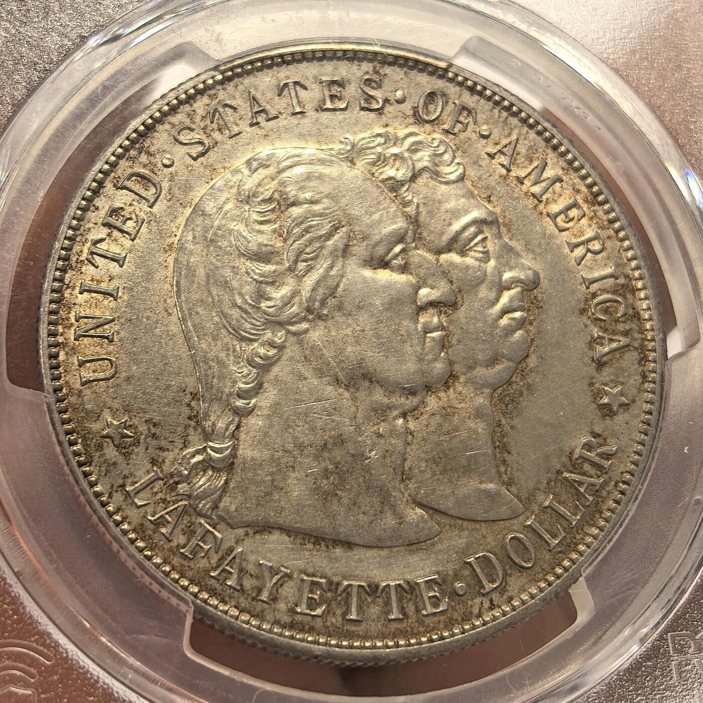 博洋堂世界钱币拍卖第135期（全场包邮）【请留意本场发货时间变化】 PCGS UNC 美国1900年拉法耶特1美元大银币，名誉品种