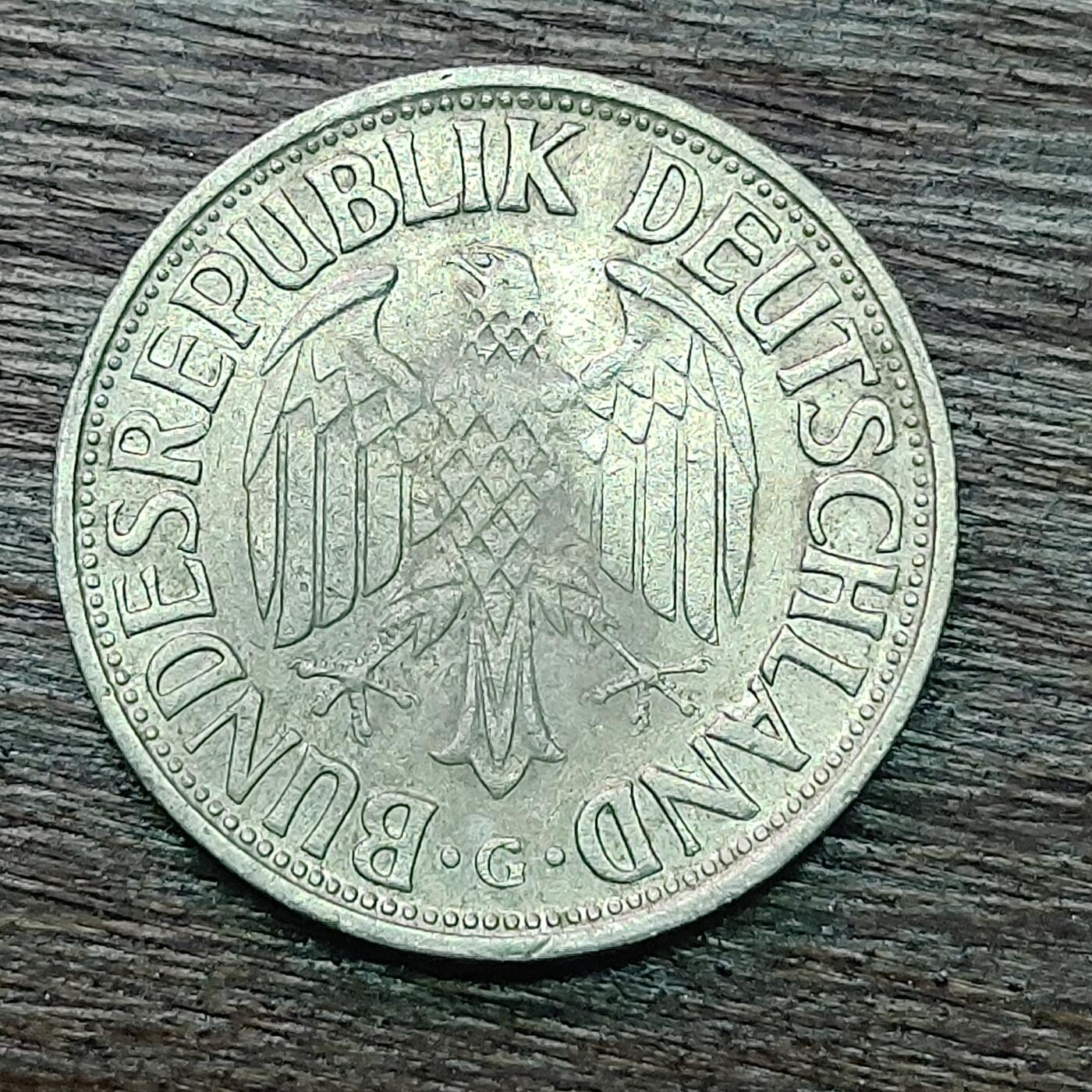 【铜匠收藏】★第128场★散币场，无佣金，30包邮。不满30元，支付5元运费。《接受代拍 代送NGC评级》 西德联邦德国 1970年 1马克 G厂铜镍币