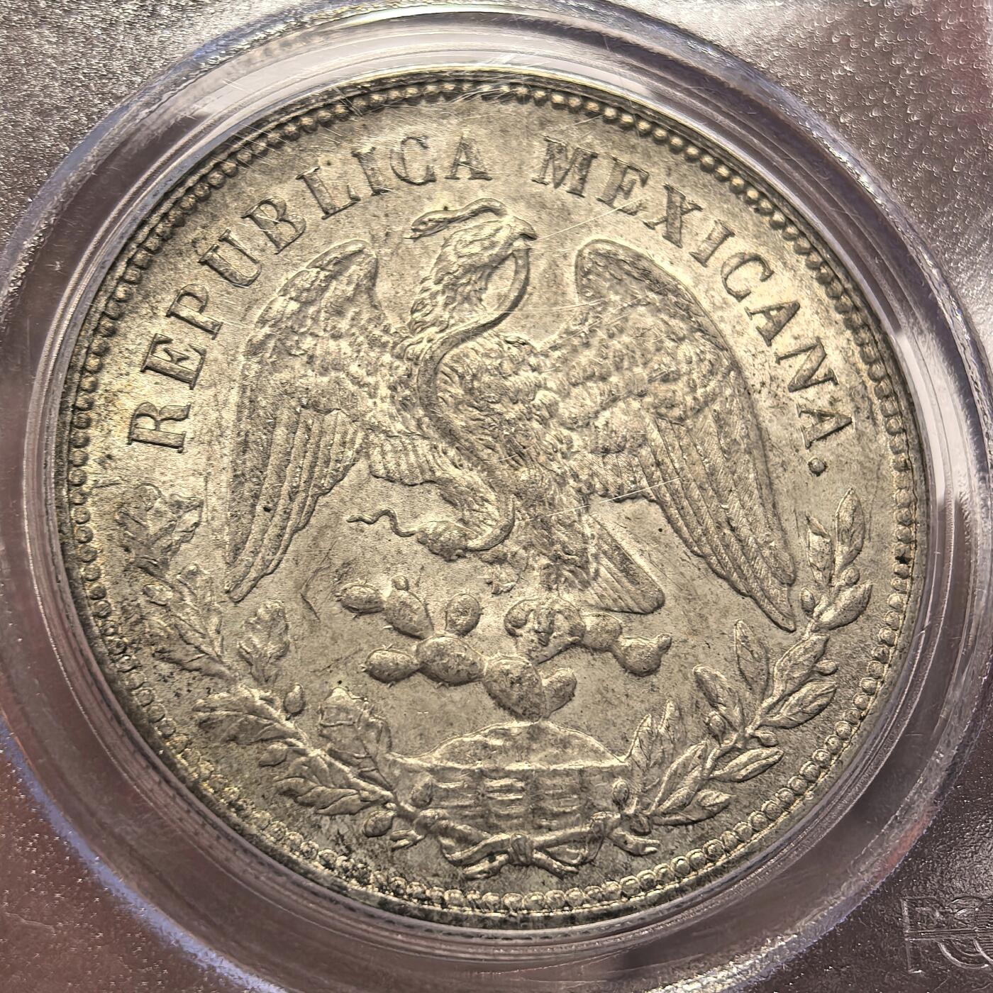 博洋堂世界钱币拍卖第135期（全场包邮）【请留意本场发货时间变化】 PCGS MS64 墨西哥1908MO GV版直边鹰洋 高分原味深打好状态 老盒子严评