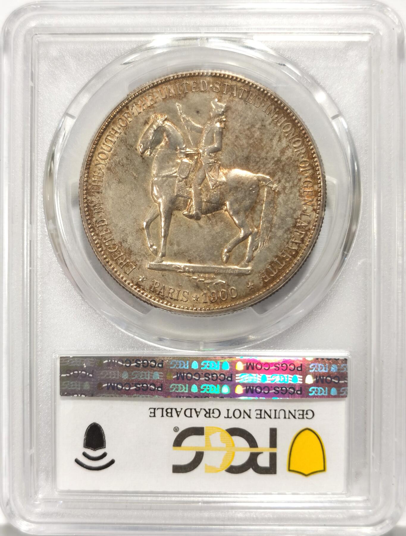 博洋堂世界钱币拍卖第135期（全场包邮）【请留意本场发货时间变化】 PCGS UNC 美国1900年拉法耶特1美元大银币，名誉品种