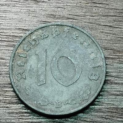 【铜匠收藏】★第128场★散币场，无佣金，30包邮。不满30元，支付5元运费。《接受代拍 代送NGC评级》 - 德国 1940年 10芬尼 B厂 锌币 德三