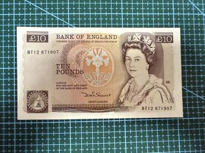 【炜奕收藏】，第四十一期 - 英国D序列10镑，AU品相