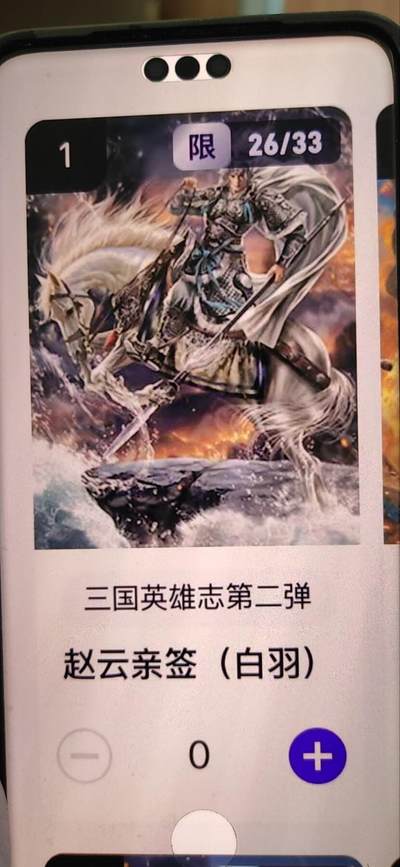 阳大大卡牌拍卖第67期（玄卡阁加场）（持续收拍品，周六晚上九点截拍，进群福利早知道） - 【亲签】玄卡阁 三国英雄志 白羽 赵云 限编26/33（抽卡机直接转增，无运费）