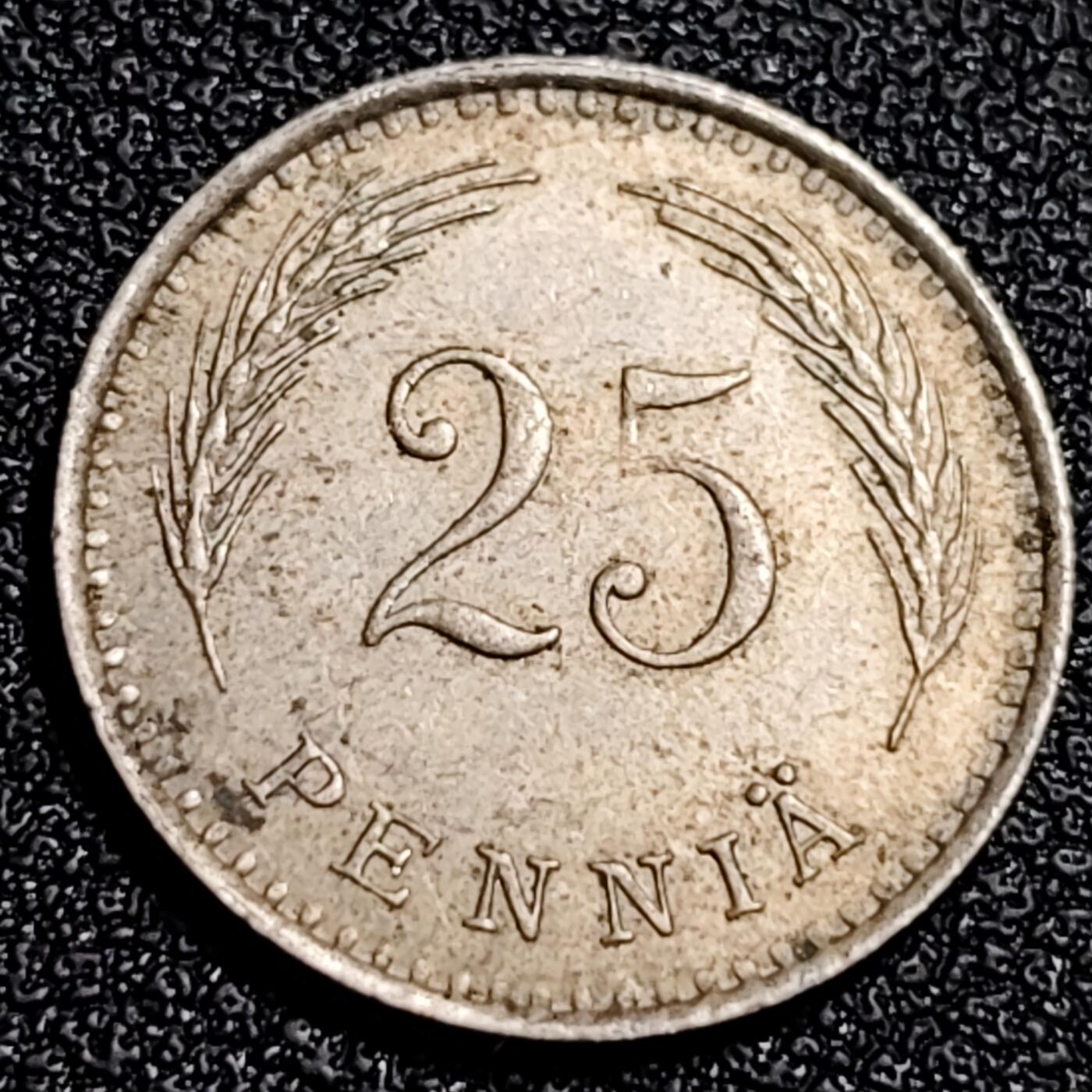 泉币菌-第87场-散币乐园场 芬兰1935年 早期版 25芬尼镍币 16mm