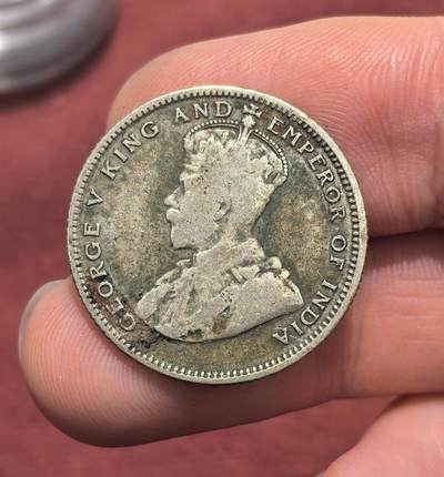 南宋泉阁俄币 外币 国币 专场第十六期【送拍无额外佣金】 - 英国 1926年 乔治五世 英属海峡20分银币 老包浆 通货好品
