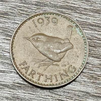 【铜匠收藏】★第129场★散币场，无佣金，30包邮。不满30元，支付5元运费。《接受代拍 代送NGC评级》 - 英国 1939年 1法新 铜币 乔治六世